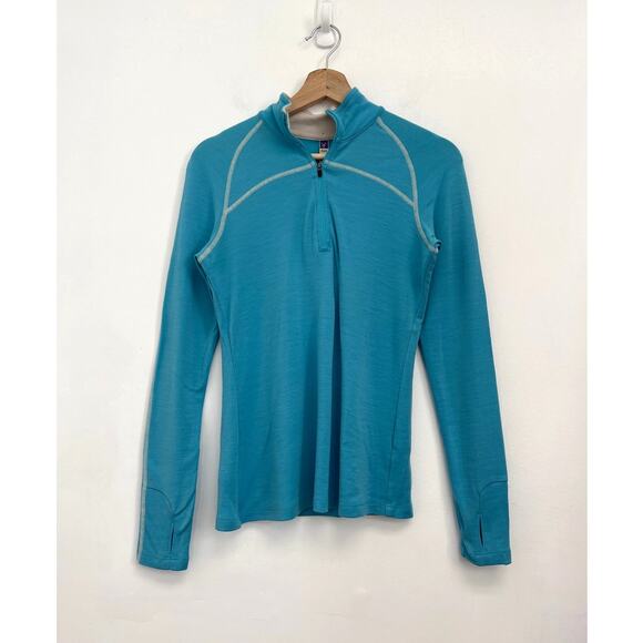 Ibex Merino Wool Fitted Quarter Zip Base Layer Hiking Outdoors FLAWED - Small - Picture 12 of 12